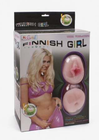 Кукла надувная Finish Girl с вставкой из киберкожи и вибростимуляцией || 