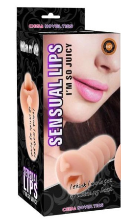 Мастурбатор Abby Sensual Lips, Flesh || 