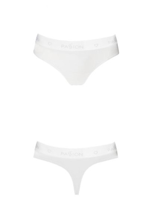 Трусики-бразилиана из хлопка Passion PS005 PANTIES white, size L || 