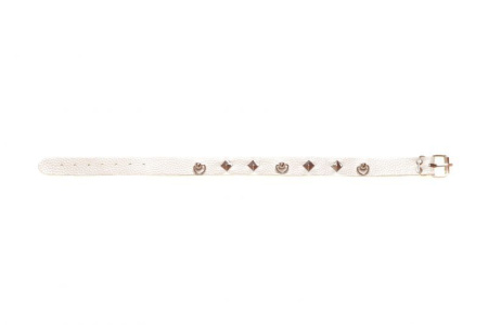 Ошейник Leather Choker, White || 