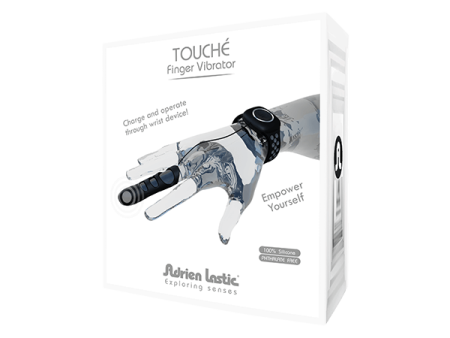 Вибратор на палец Adrien Lastic Touche (L) для глубокой стимуляции с пультом управления на руке || 