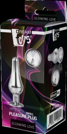 DT21823 Анальная пробка конической формы Dream Toys GLEAMING LOVE SILVER PLEASURE PLUG S || 