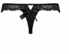 Кружевные трусики-танга с атласным бантиком Naja Thong black XXL/XXXL - Passion || 