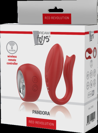 DT21855 Вибратор для пар беспроводным пультом управления Dream Toys RED REVOLUTION PANDORA || 
