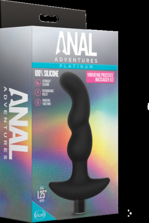Массажер простаты Blush Anal Adventures Platinum Silicone Vibrating || 