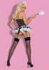Костюм горничной Obsessive Housemaid S/M черно-белый || 