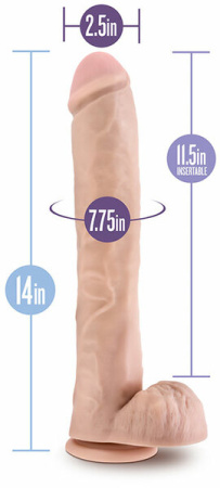 Фаллоимитатор гигант киберкожа AU NATUREL DADDY 14INCH SENSA FEEL || 