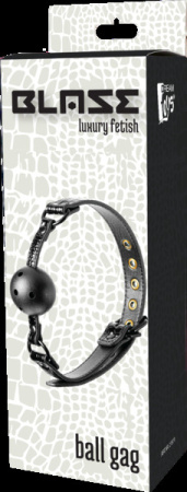 Кляп 4,7 см BLAZE LUXURY BALL GAG CROCO BLACK || 