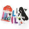 Набор для страпона Doc Johnson Vac-U-Lock Dual Density UltraSKYN Colors Set, диаметр 3х4,5см || 