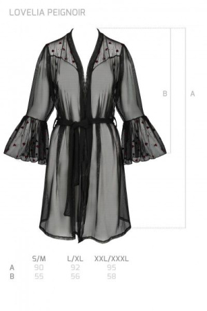 LOVELIA PEIGNOIR black XXL/XXXL - Passion || 