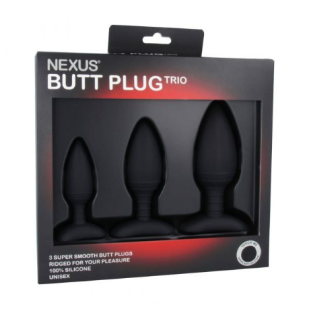 Набор анальных пробок Nexus Butt Plug Trio, макс. диаметр 3см - 4см - 5см || 