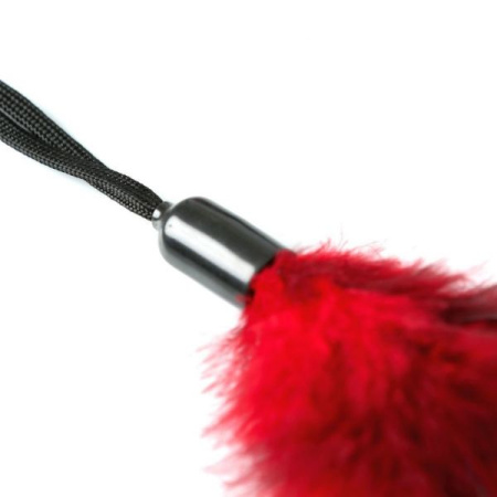 Метелочка-щекоталка Sportsheets - PLEASURE FEATHER RED на веревочной петле || 