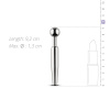 Полый уретральный стимулятор Sinner Gear Unbendable - Hollow Penis Plug, длина 7,5см, диаметр 12мм || 