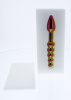 DT21834 Стеклянный анальный стимулятор Dream Toys GLAMOUR GLASS RIDGED ANAL DILDO || 