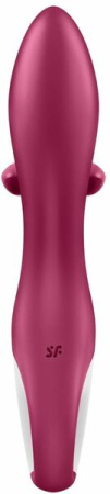 Вибратор кролик с тройным отростком Satisfyer Embrace me Berry, 2 мотора, диаметр 3,6 см || 