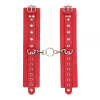 Наручники Leather Double Fix Hand Cuffs, Red || 