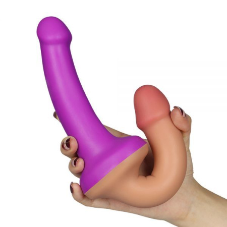 Страпон двойной 12.5" Double Dildo, Flesh+Purple || 