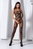 Ажурный бодистокинг с интимными вырезами Passion BS076 black || 