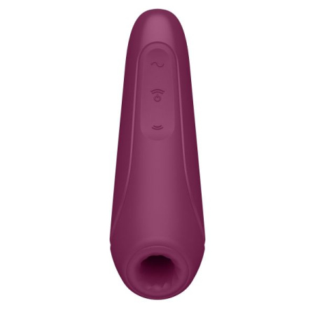 Вакуумный клиторальный стимулятор Satisfyer Curvy 1+ Rose Red с управлением через интернет || 