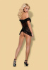 Сорочка Flores chemise Obsessive L/XL черная || 