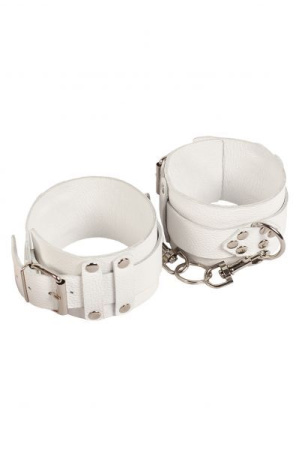 Оковы Leather Dominant Leg Cuffs, White
