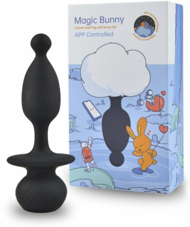 Анальная смарт-пробка Magic Motion Bunny со съемным пушистым хвостиком, управление со смартфона || 
