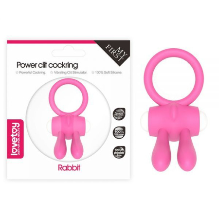 Эрекционное виброкольцо Power Clit Cockring, Pink || 