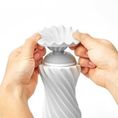 Мастурбатор Tenga FLEX Silky White с изменяемой интенсивностью, можно скручивать || 