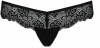 Кружевные трусики-танга с атласным бантиком Naja Thong black L/XL - Passion || 