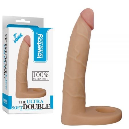 Анальная насадка 7" The Ultra Soft Double, Flesh || 