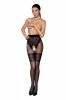 Колготки с открытым доступом Passion TIOPEN 013 black 1/2 (20/40 den), ажурные трусики и подвязки || 