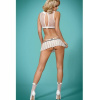 Костюм студентки Obsessive 833-CST-2 student costume Бело-черный S/M || 