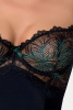Сорочка приталенная с чашечками FLORIS CHEMISE black XXL/XXXL - Passion Exclusive, трусики || 