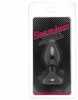 Анальная пробка Black Silicone Heart Diamond, S || 