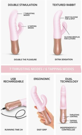 Двойной пульсатор кролик Love To Love SASSY BUNNY - BABY PINK || 