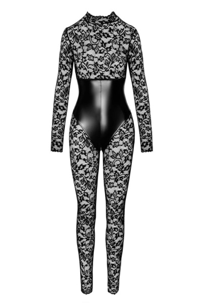 Комбинезон Noir Handmade F299 Enigma lace catsuit with underbust bodice