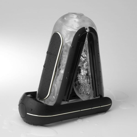 Мастурбатор Tenga Flip Zero Electronic Vibration Black, изменяемая интенсивность, раскладной || 