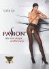 Эротические колготки TIOPEN 008 nero 1/2 (30 den) - Passion, с вырезом || 