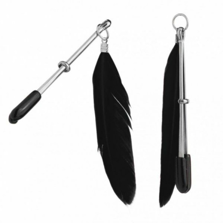 Зажимы на соски Перышки Lucky Bay Nipple Play, Black || 