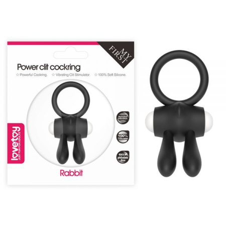 Эрекционное виброкольцо Power Clit Cockring, Black || 