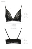 Эластичный топ с кружевом Passion PS001 TOP black, size XL || 
