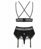 Комплект Obsessive Lolitte 3 pcs set black S/M || 