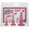 Набор анальных пробок Doc Johnson Crystal Jellies - Pink, макс. диаметр 2см - 3см - 4см || 
