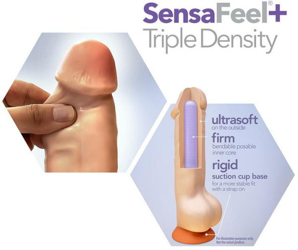 Гибкий фаллоимитатор Blush DR. SKIN PLUS 6 INCH POSABLE DILDO VANILLA