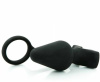 Анальная пробка с кольцом Black Silicone || 