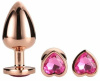DT21792 Набор анальных пробок GLEAMING LOVE ROSE GOLD PLUG SET || 