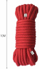 Веревка для BDSM BTB Bondage Rope Red, длина 10 м, диаметр 65 мм, полиэстер || 
