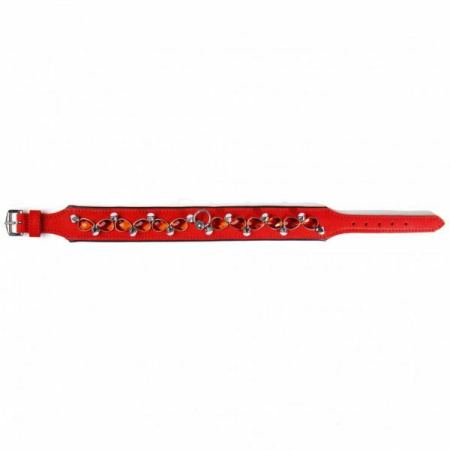 Ошейник Leather Jewel & Spike, Red || 