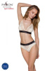 Трусики с широкой резинкой и кружевом Passion PS001 PANTIES ecru, size S || 