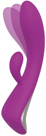 Двойной вибратор Dream Toys VIBES OF LOVE ROCKING BUNNY PURPLE